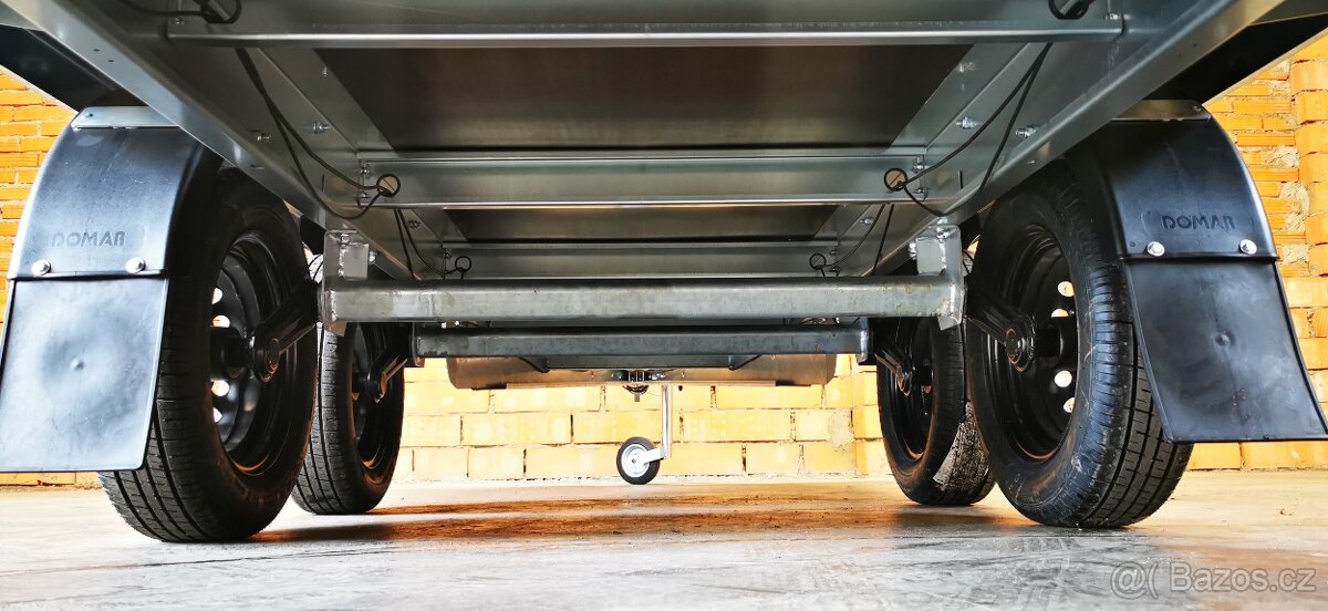 přívěsný vozík 2x 750 kg – 302x155x40cm kola pod - 12