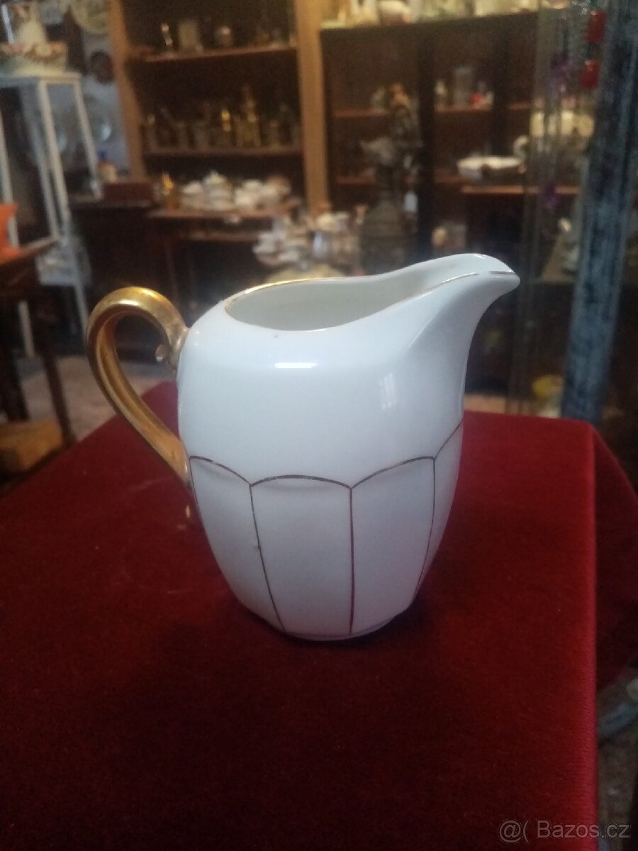 Starožitná porcelánová konvice na mléko - 12