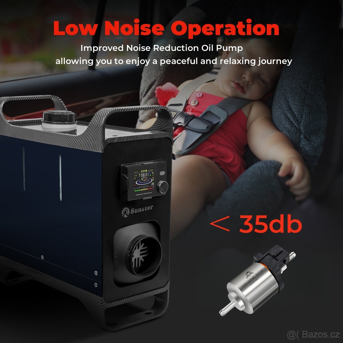 Naftové topení 8kW, 12-24-230V, auto START/STOP, bluetooth - 12