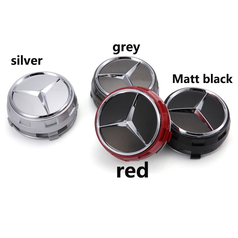 Středové krytky kol Mercedes, 75 mm - 12