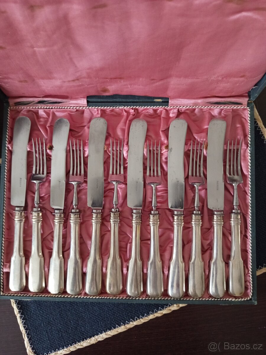 STAROZITNE STRIBRNE PRIBORY RAKOUSKO-UHERSKO - 12