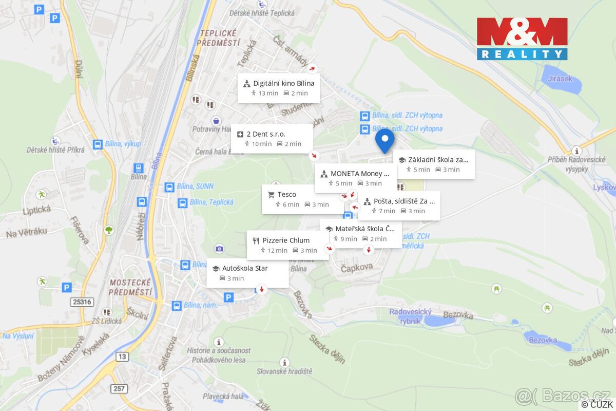 Prodej bytu 3+1, 82 m², OV, Bílina, ul. Sídliště Za Chlumem - 12