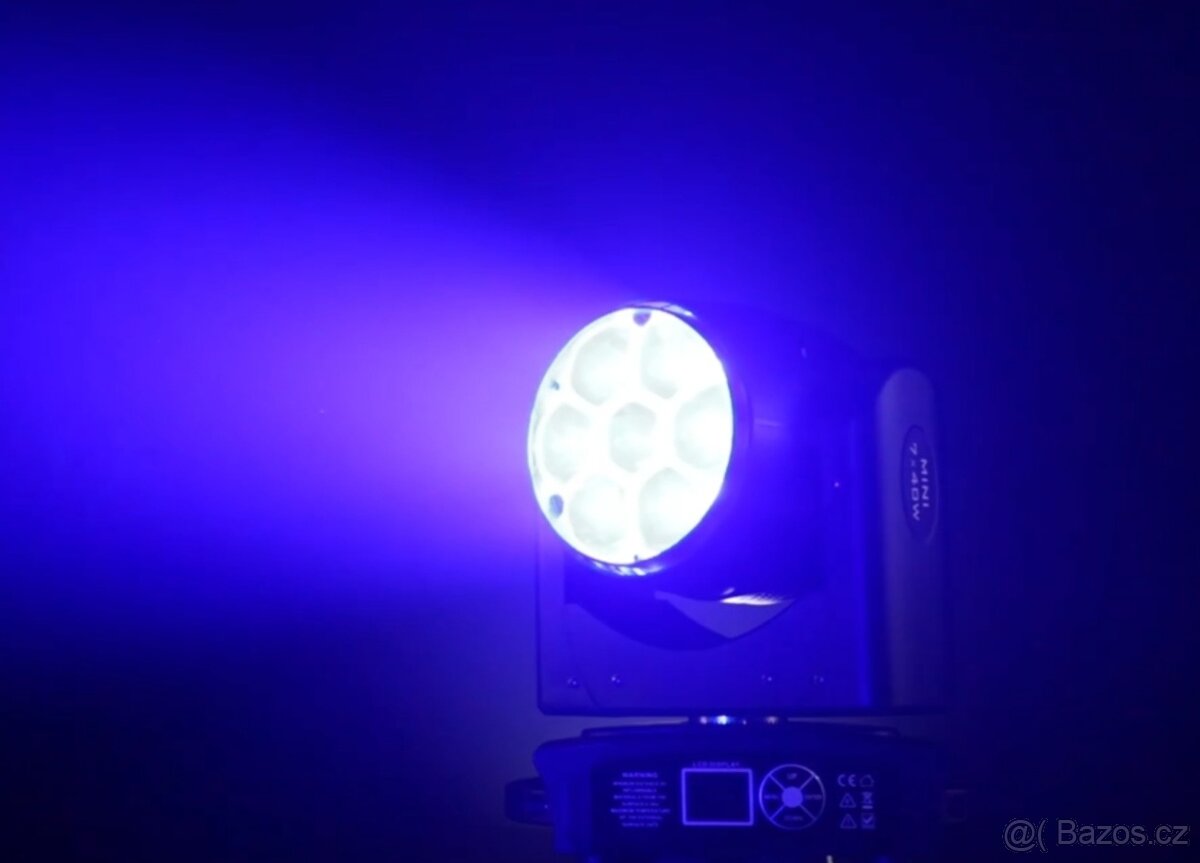 7x40W Hlava Bee Eye LED RGBW Wash Zoom Moving Head DMX - 12