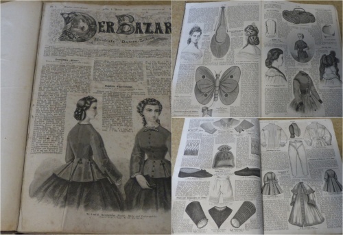 Bazar, módní časopis, svázaný ročník 1865, stará móda - 12