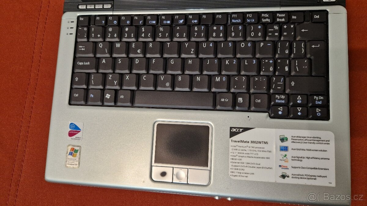 Historický notebook Acer TravelMate 3002 - 12