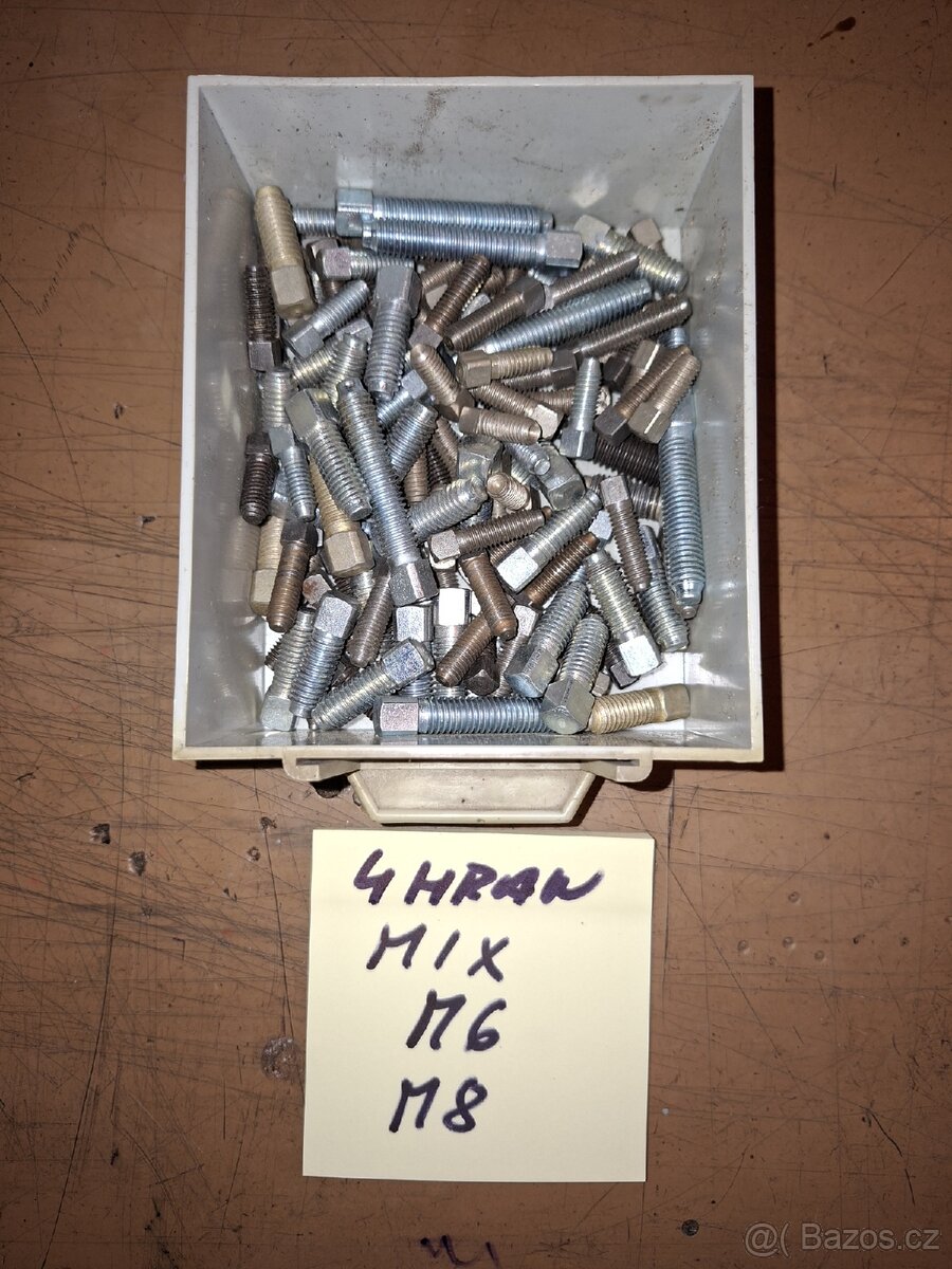 Spojovací materiál..šrouby, matice NOVÉ - 12