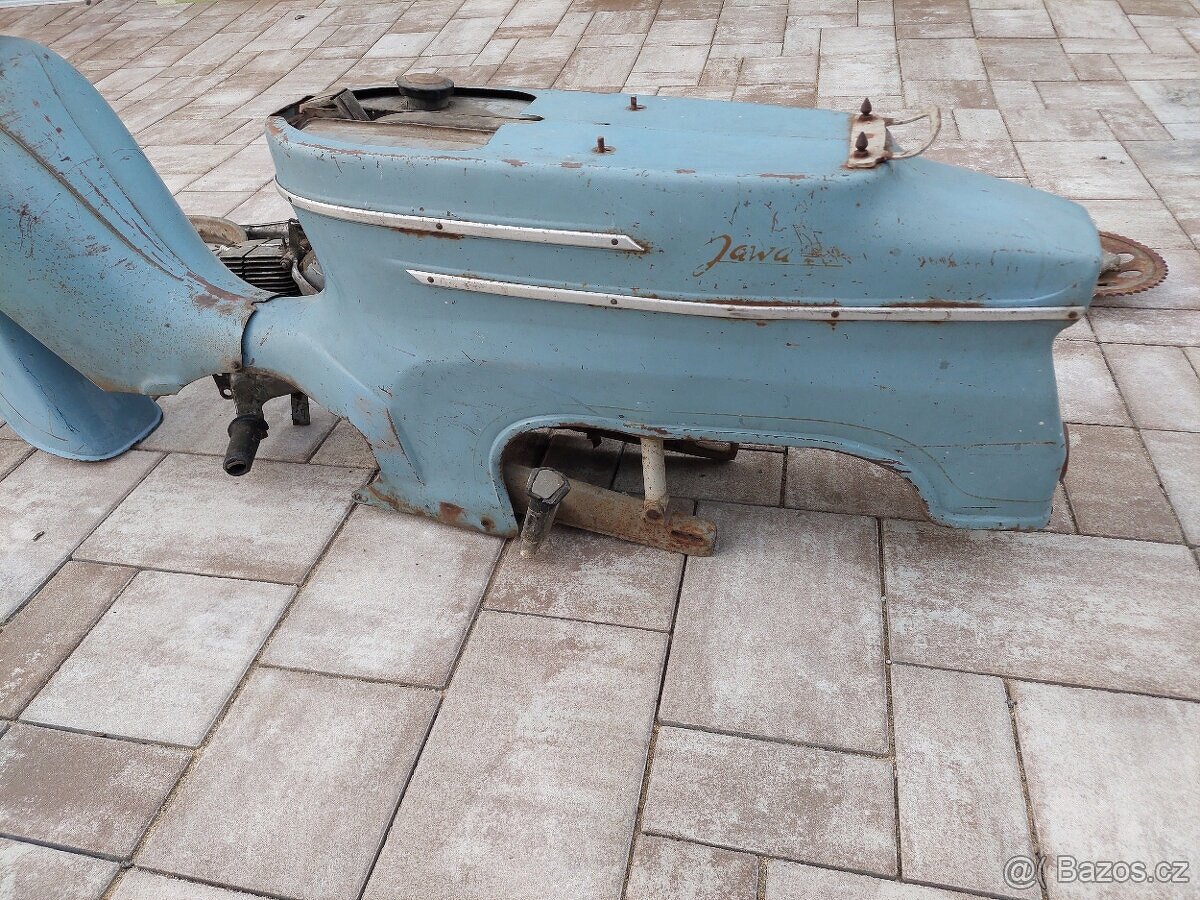 Jawa 50 pionyr, typ 20, puvodni lak holubi modr - 12