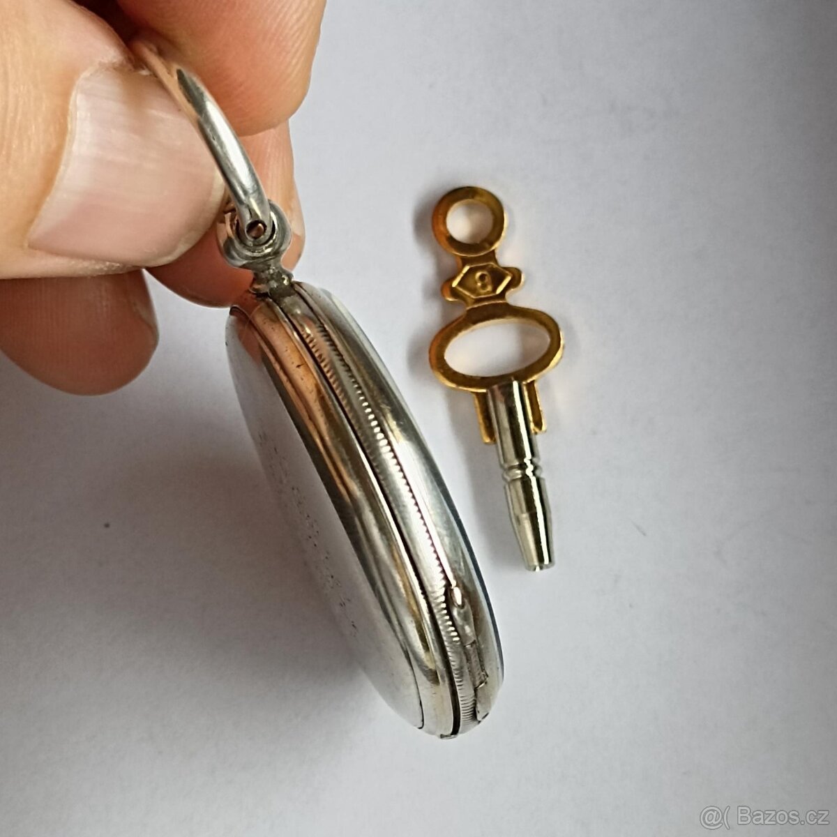 Starožitné stříbrné kapesní hodinky na klíček-klíčovky. - 12