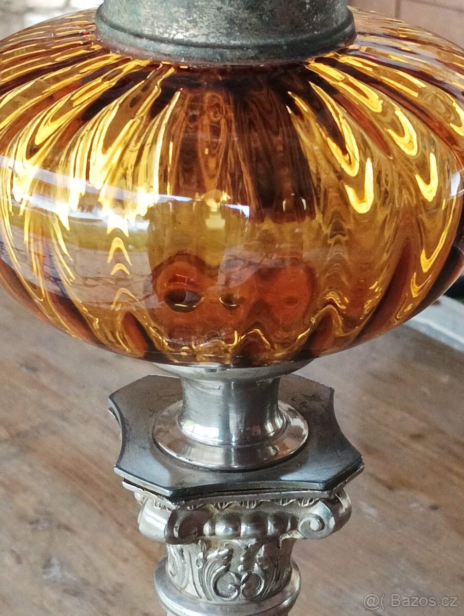 EMPÍROVÁ PETROLEJOVÁ LAMPA FRANCIE 19. STOLETÍ - 12