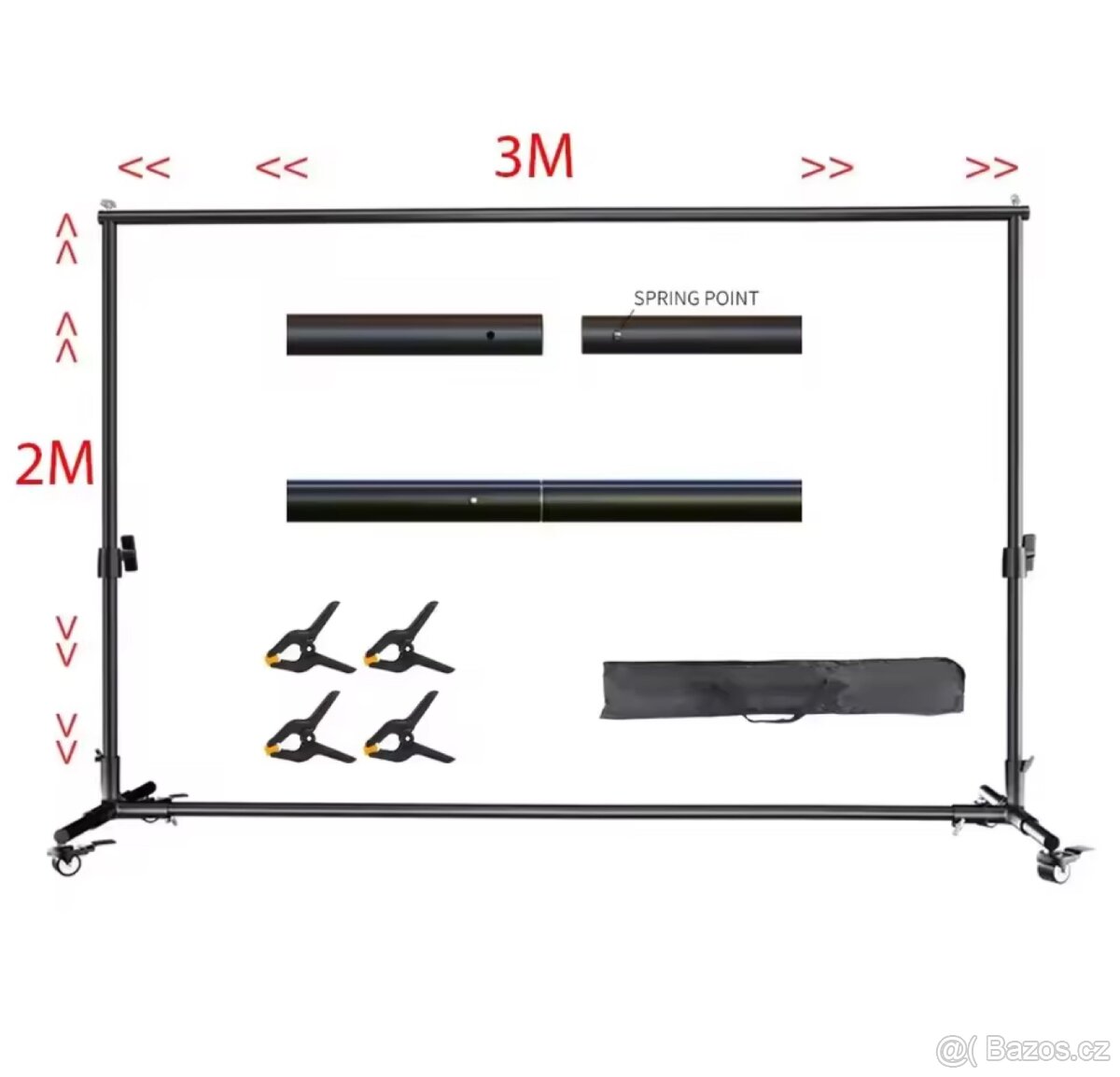 Foto stojan / konstrukce pro upevnění fotopozadí - RŮZNÉ - 12