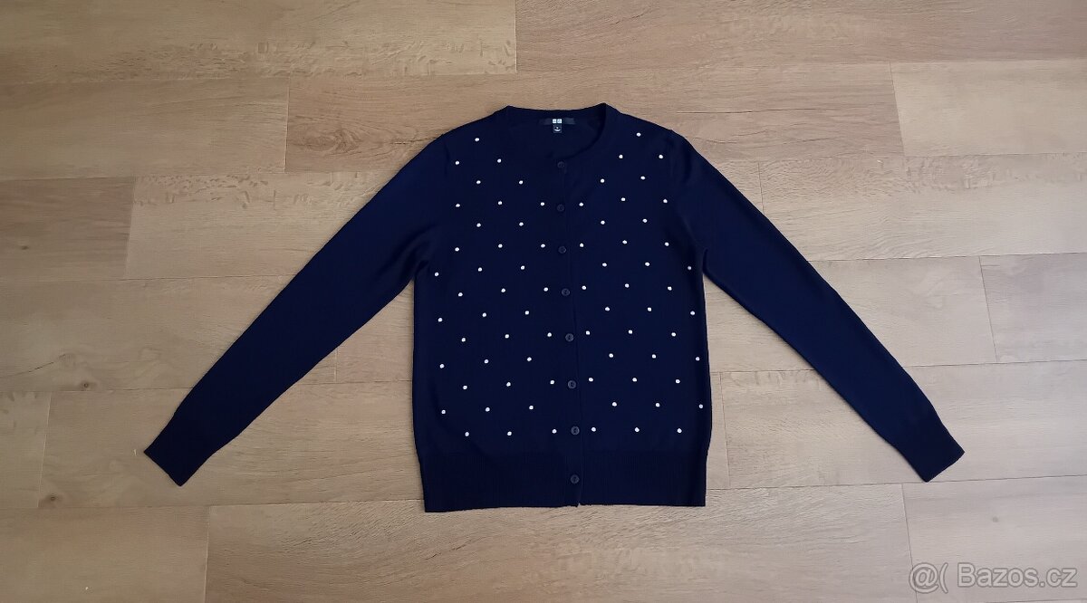 Uniqlo dámský svetřík kardigan vel. S 100% vlna nový - 12