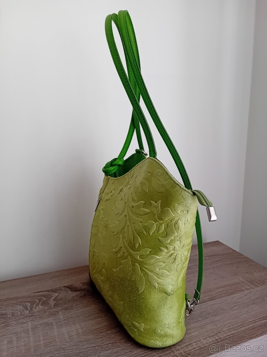 F.Z. Genuine Leather dámská kabelka + batůžek kožená - 12