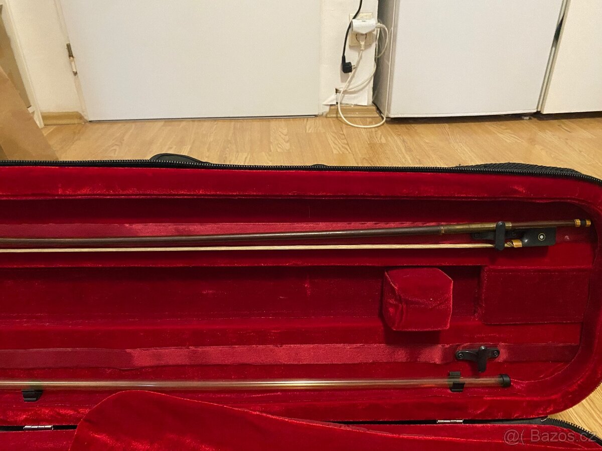 Starší housle s etiketou Stradivarius + pouzdro a smyčec - 12