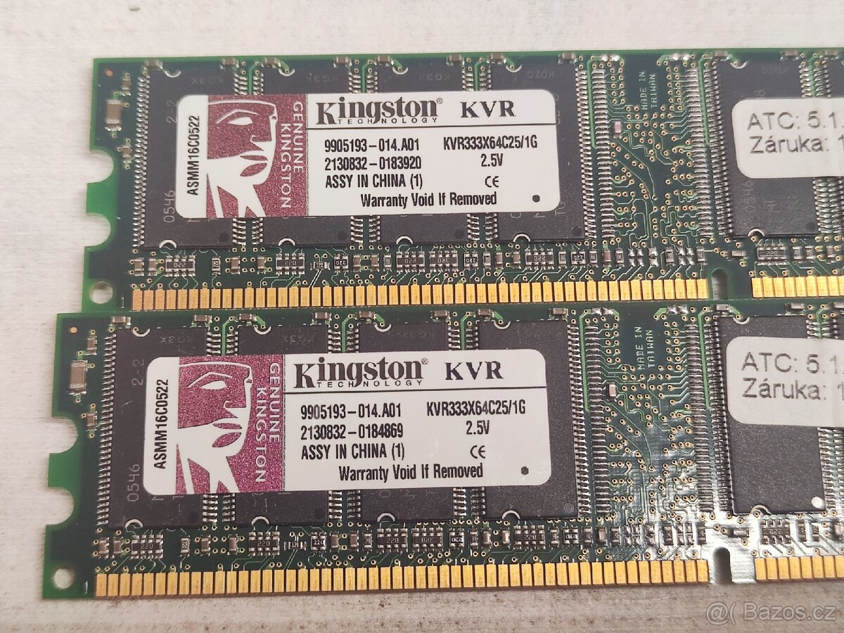 Velká sada RAM pamětí (DDR3, DDR2, DDR1) - 12