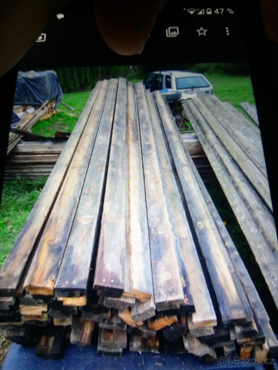 modřinove trámky, fošny,latě,desky,dřevěny rošt,plot,bouda - 12