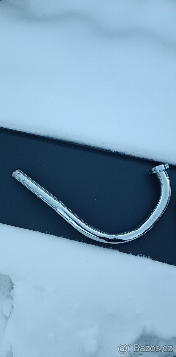 Jawa 350/354/360 Kolena Výfuku+ Matice Jawa Speciál Chrom - 12