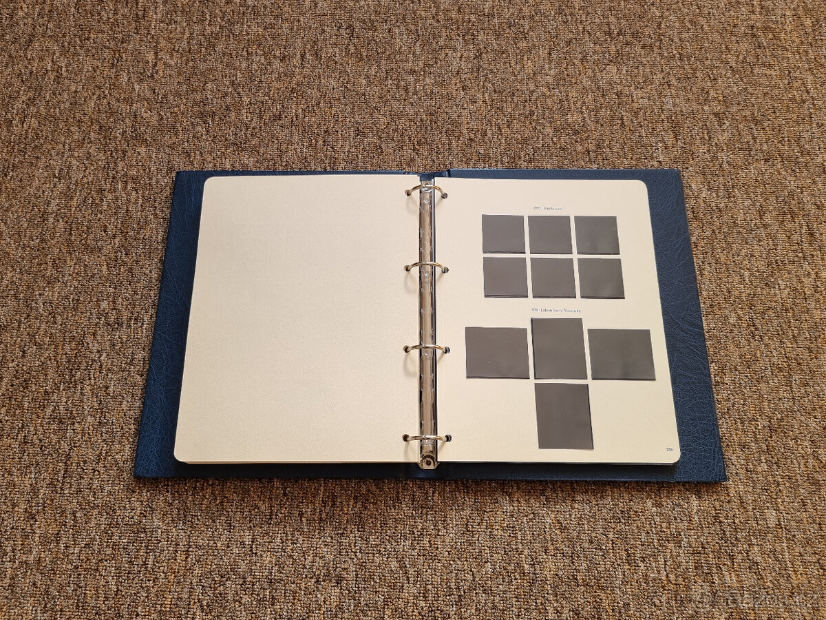 Albové desky LEUCHTTURM VARIO F + zasklené listy POFIS 76 ks - 12