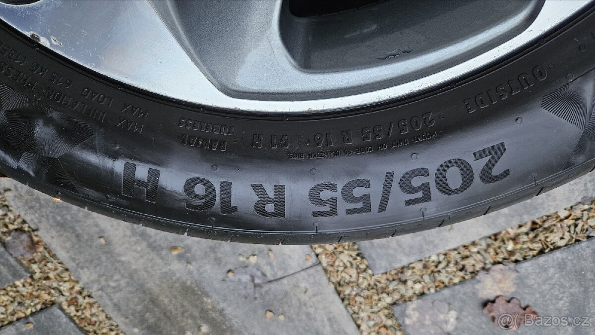 Prodám originál hyundai alu kola 16" + letní + tpms - 12