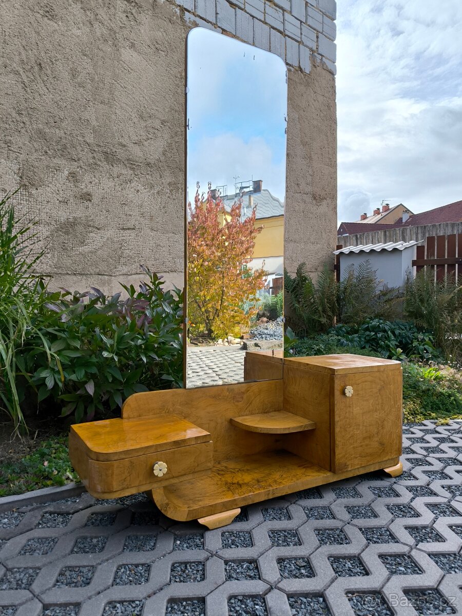 Art Deco noční stolky + toaletní stolek - 30. léta - 12