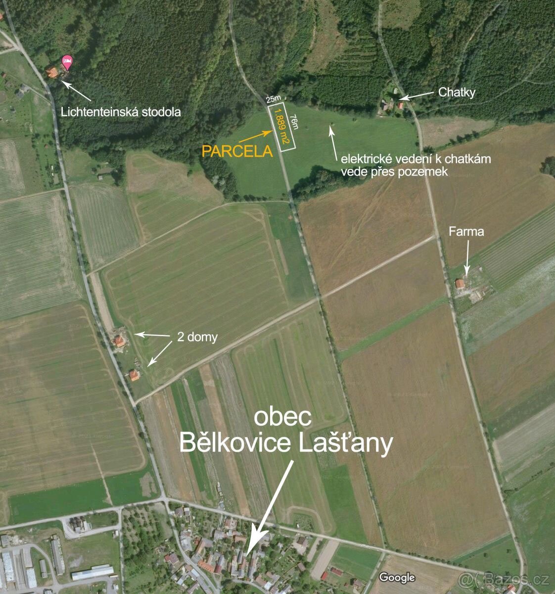 Zahrada, pozemek, Bělkovice-Lašťany 1900m2 - 12