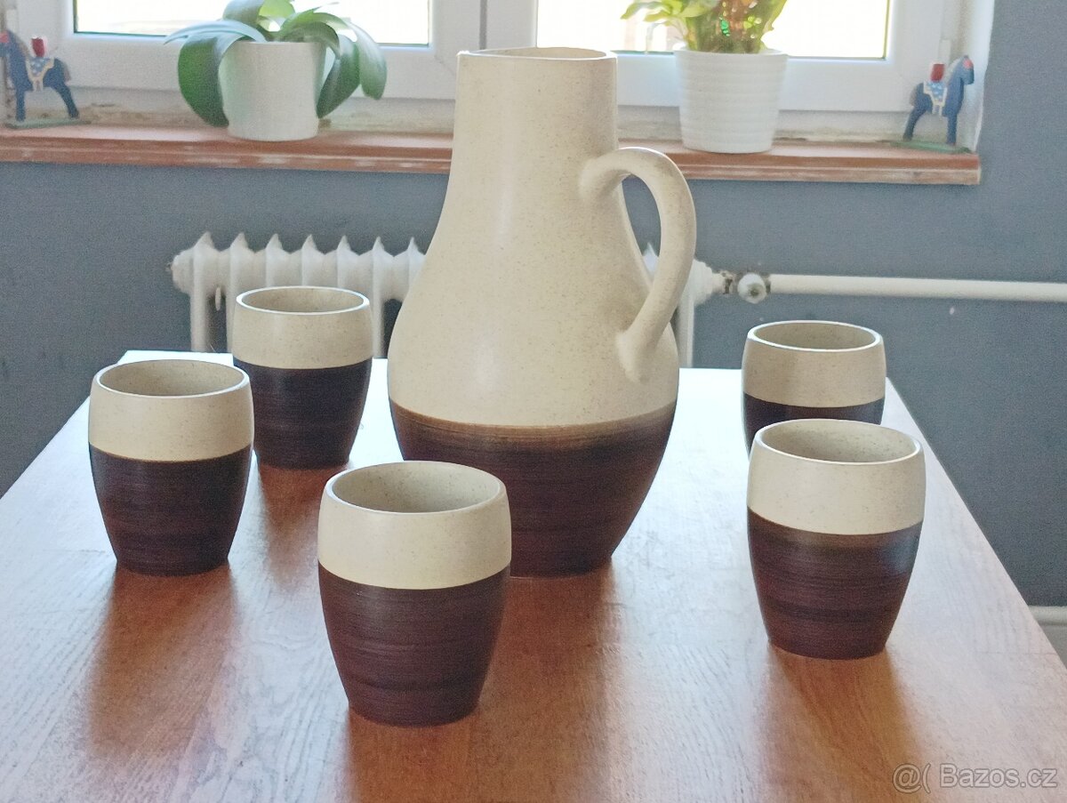 VINTAGE KERAMICKÁ NÁPOJOVÁ SOUPRAVA BRUSEL DITMAR URBACH - 12