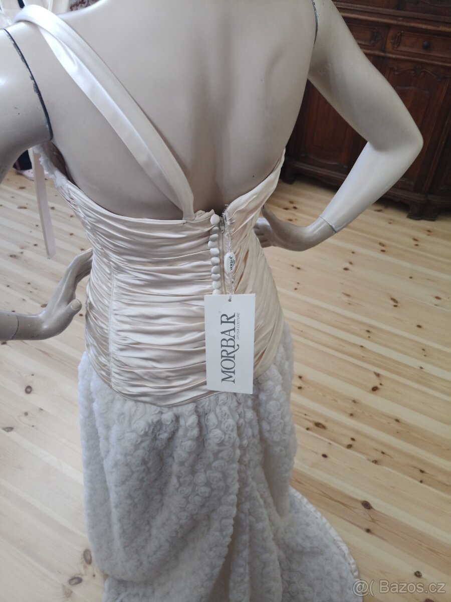 Nové společenské svatební hedvábné šaty maturitní ples - 12