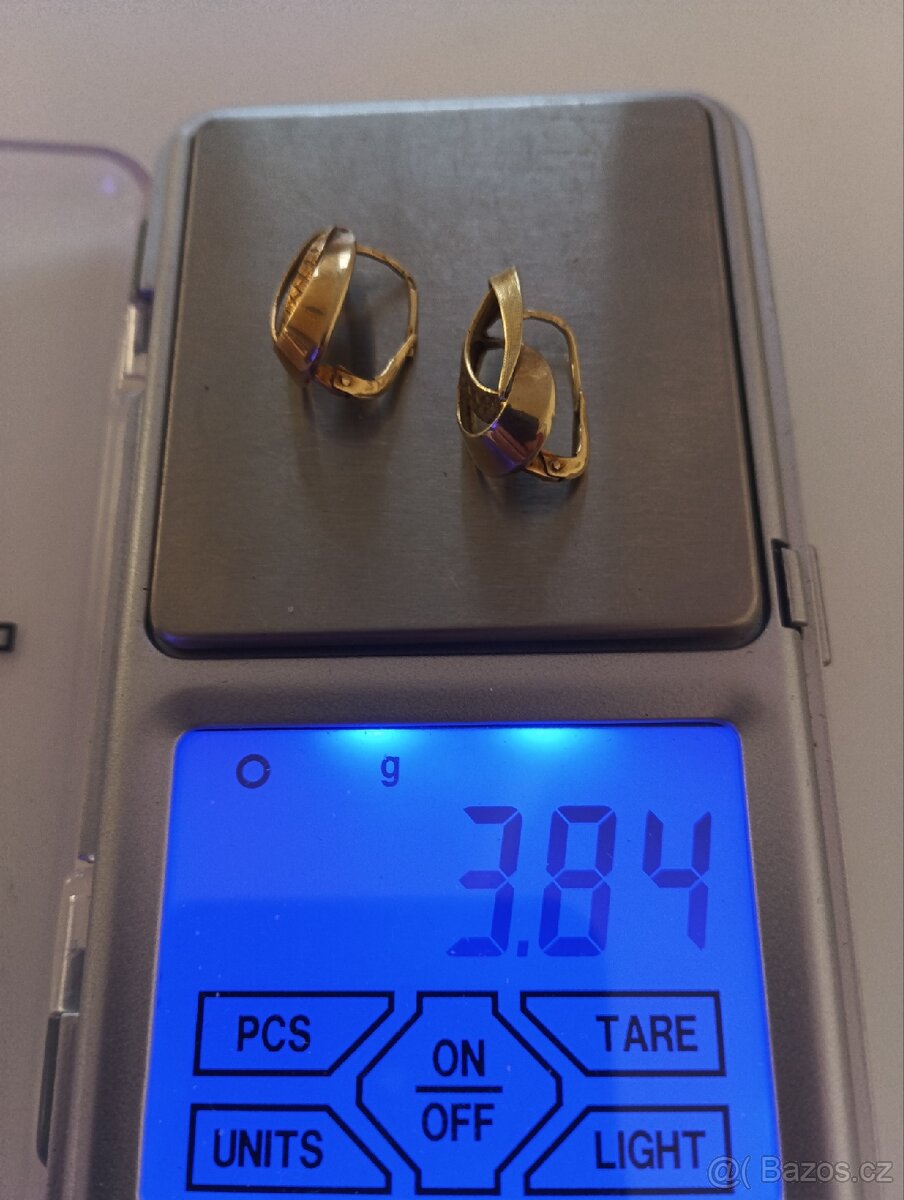 Starožitné zlaté náušnice - 12