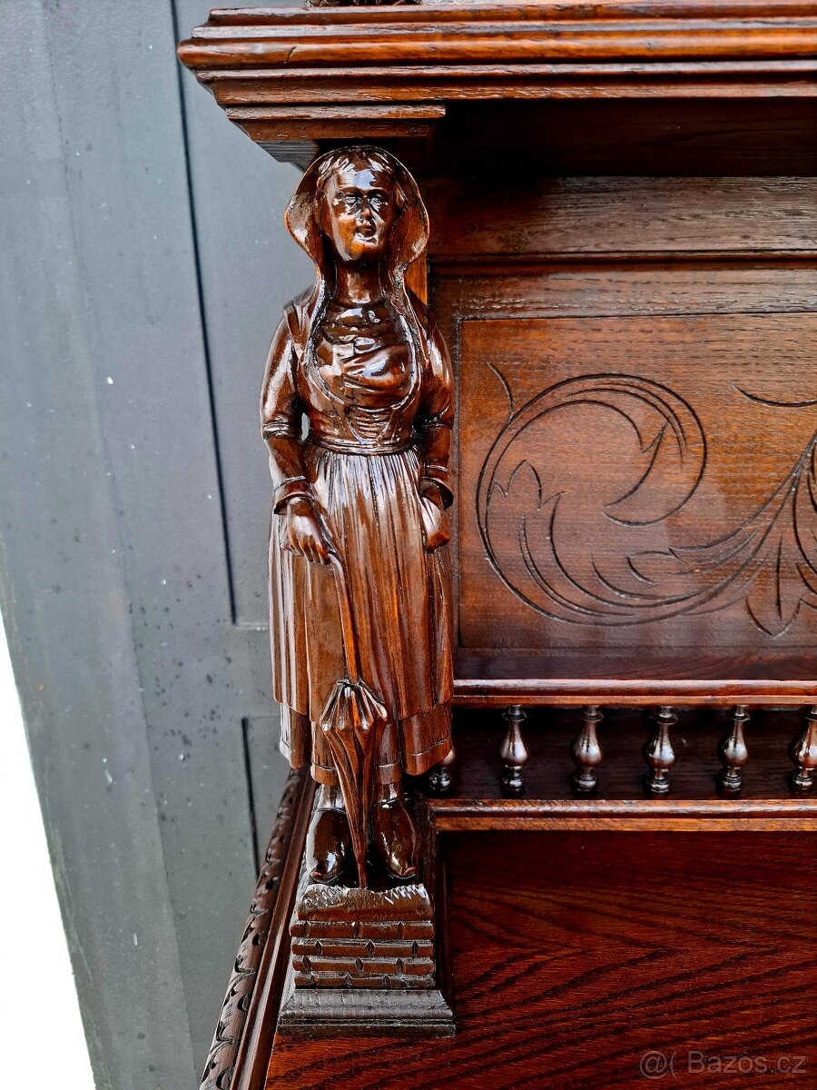 Starožitný francouzský bufet-kabinet Bretaň - 12