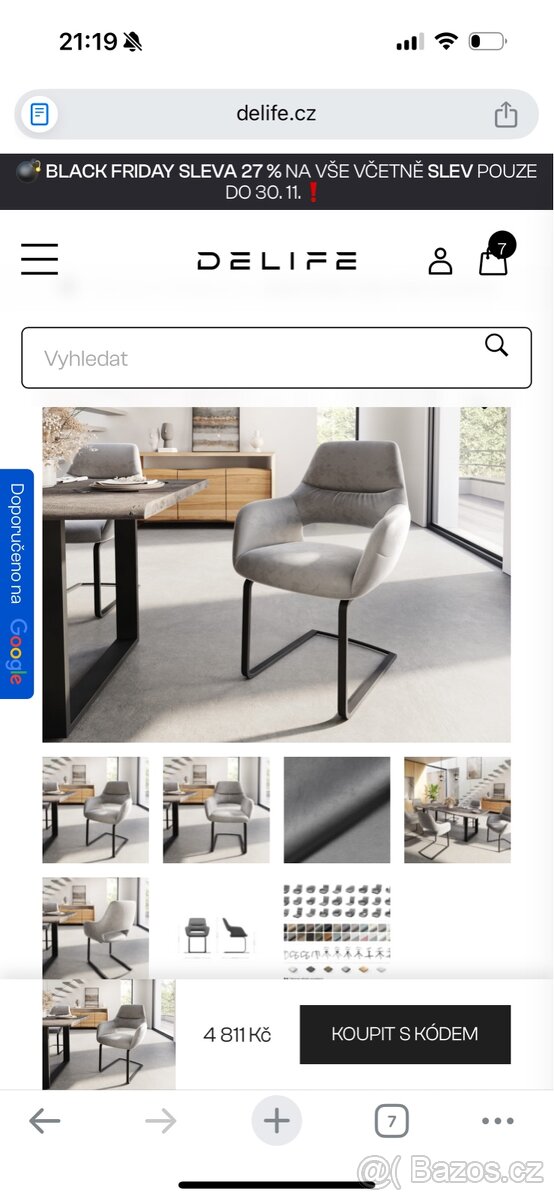 Luxusní NOVÝ Jídelní set s 6 křesly a stolem Akát - 12