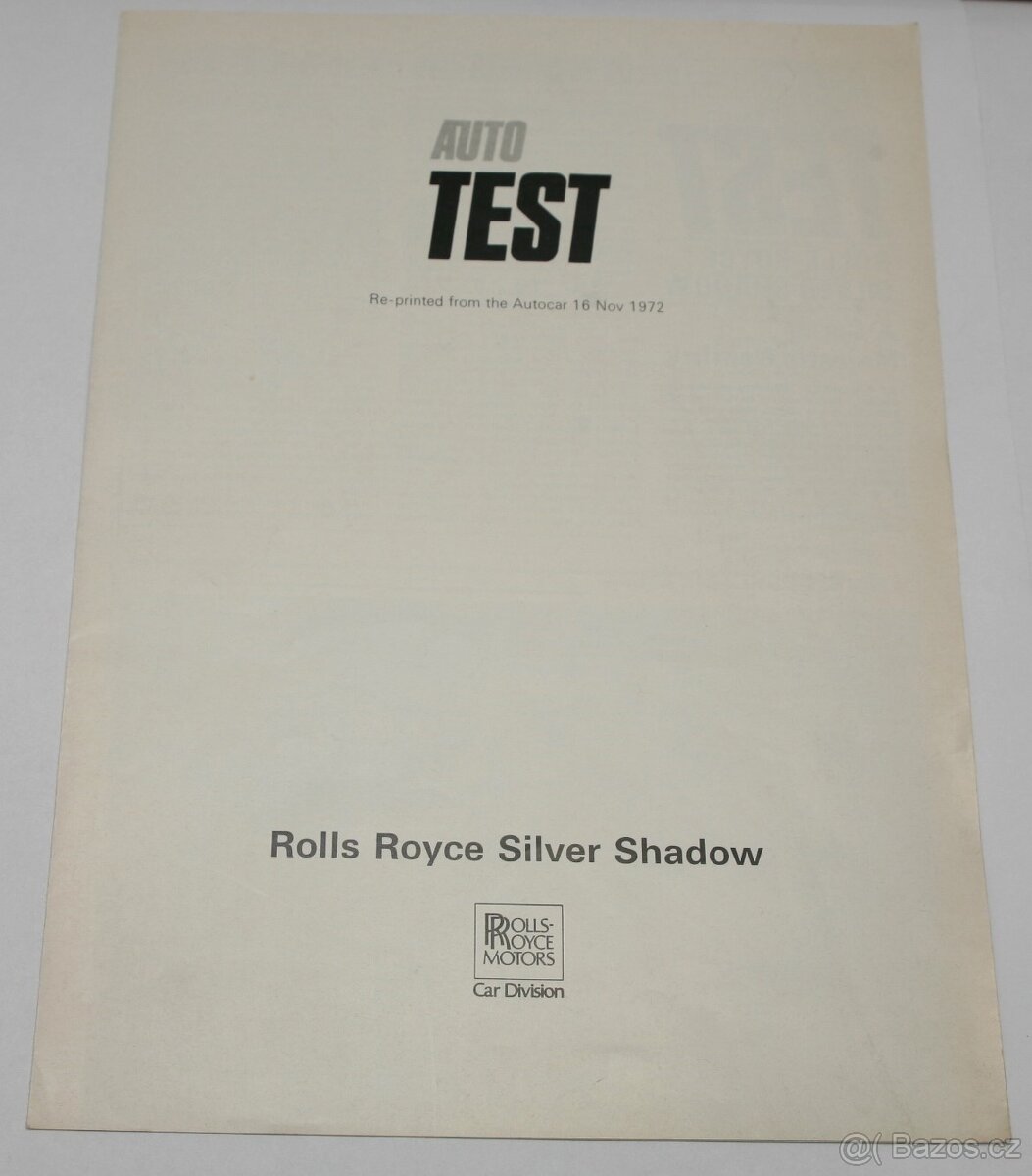 Prospekty Rolls-Royce Silver Shadow (1972/1977) - 12