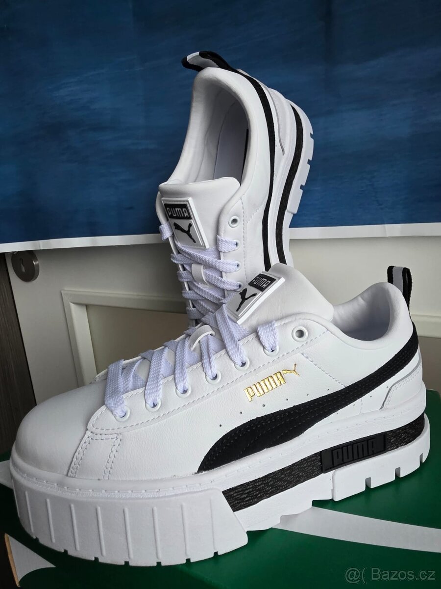 Puma nové tenisky platformy kožené boty - 12