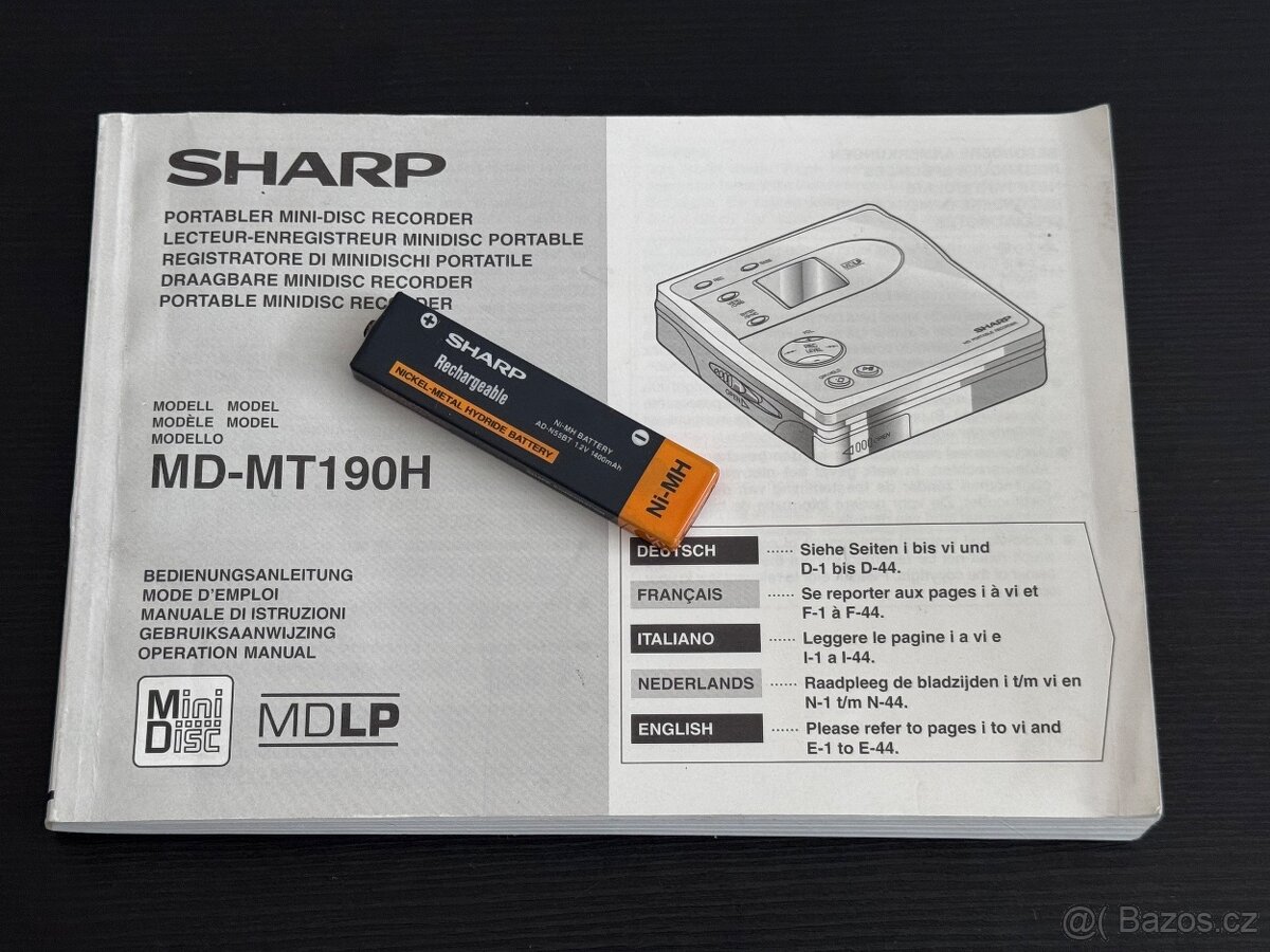 SHARP MD‑MT190H MD Walkman MiniDisc přehrávač/rekordér - 12