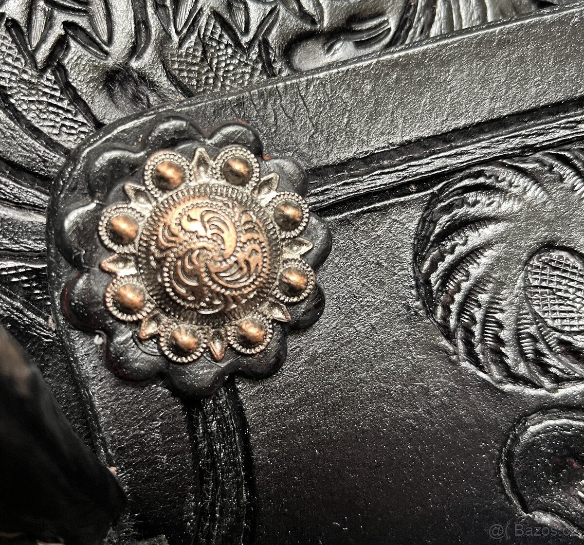 Westernové sedlo 15) černé Floral - 12