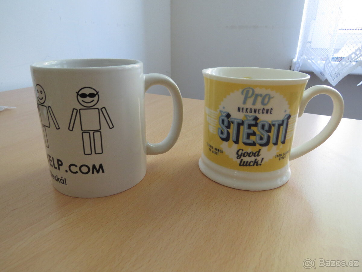 Hrnečky, obrázky, retro prostírání, andělíčci - 12