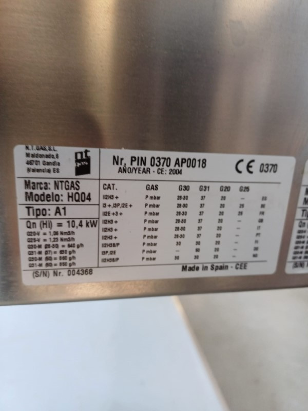 Plynový sporák XXL s paellovými hořáky 10,4kW a 27kW - 12