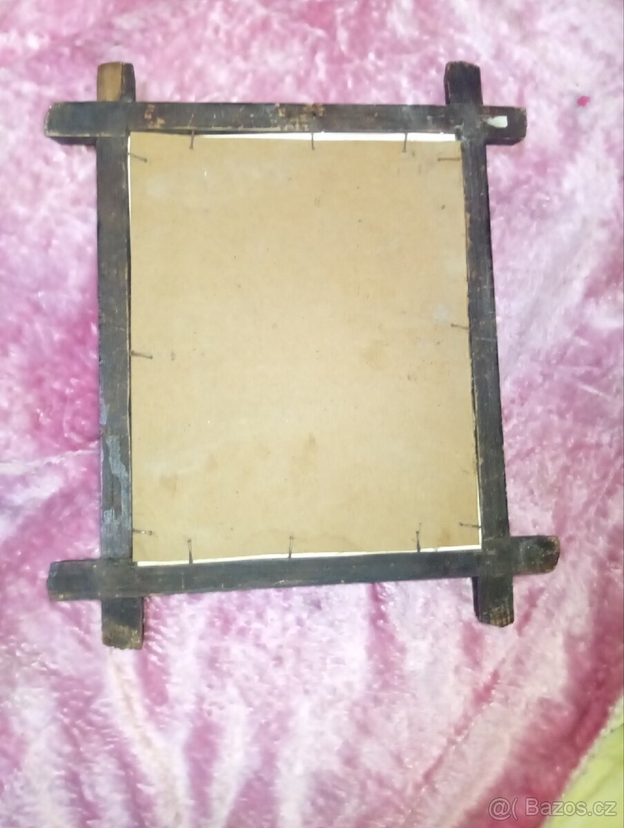 STAROŽITNÝ RÁMEČEK SE SKLEM 32 x 25 cm - 12