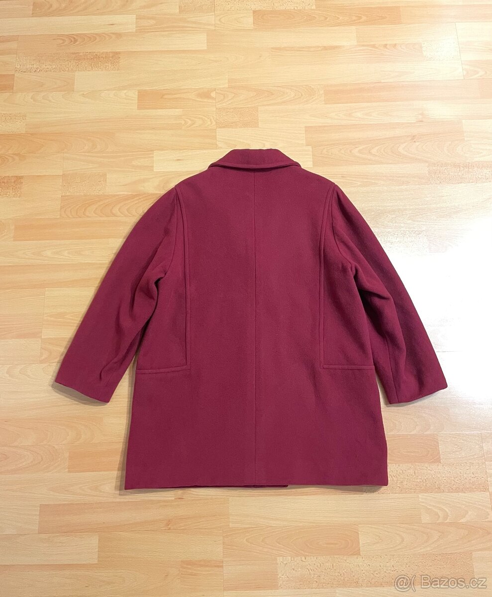 Vlněný vínový kabát - 12