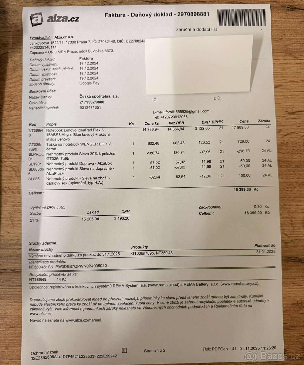 Notebook Lenovo 16ABR8 - 12