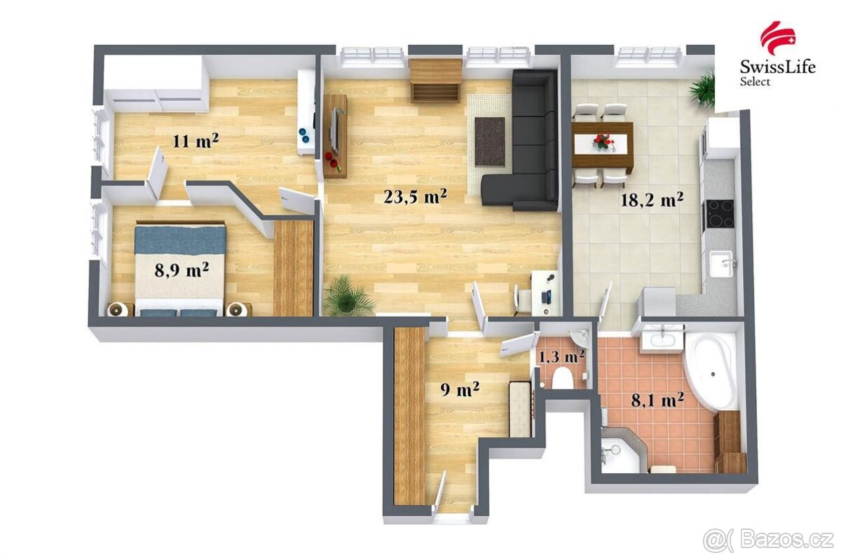 Prodej bytu 2+1 88 m2 Kardinála Berana, Plzeň - 12