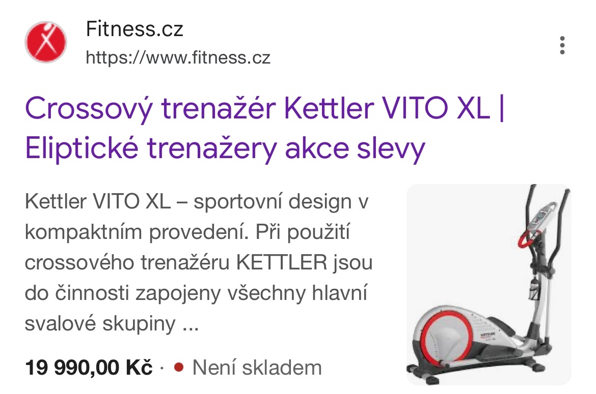 Crossový trenažér Kettler Vito XL - 12