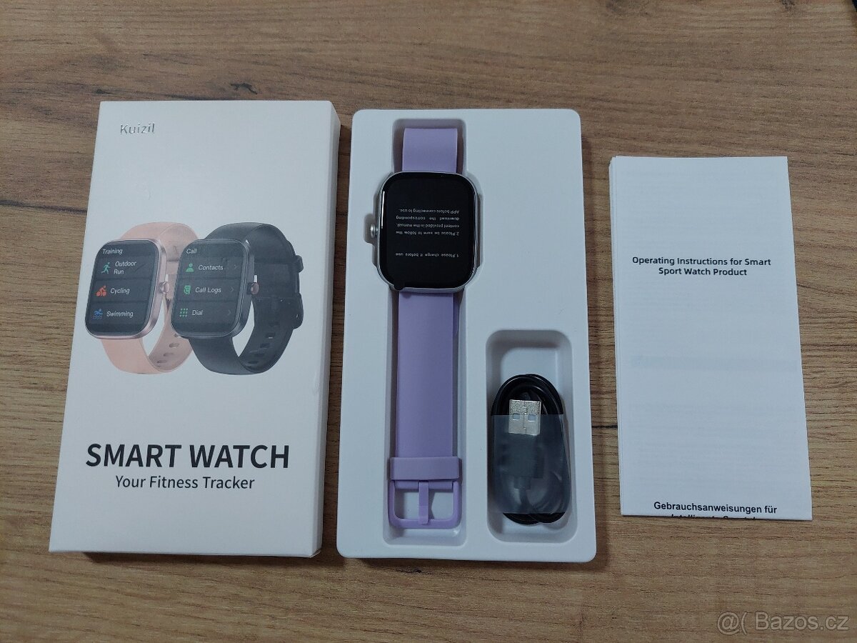 Chytré hodinky KUIZIL T70–1,91" IPS displej, CZ,fialové - 12