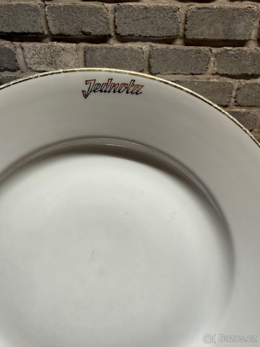 🩵 Sada porcelánových talířů JEDNOTA – 8 ks 🩵 - 12