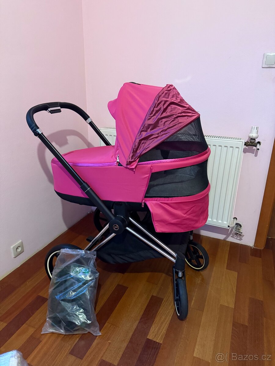 Rám/Podvozek outlet Cybex Priam 4.0 Chrome Black + kola - 12
