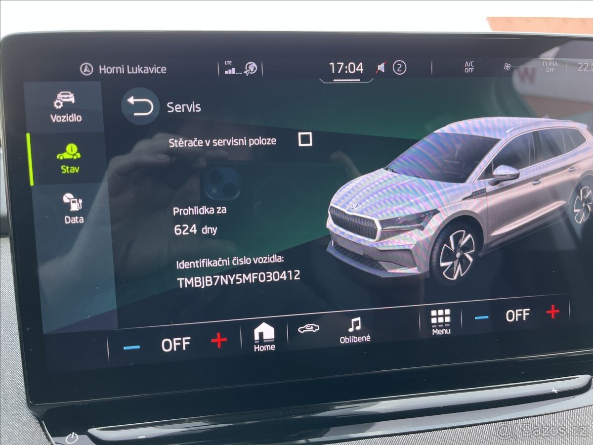 ŠKODA ENYAQ IV60,132KW/SOH 92%,vč.DPH,LED,Navi,Temp - 12