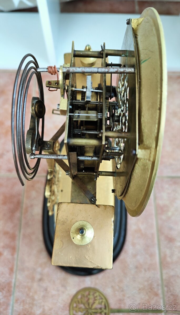 TOP krbové dvousloupkové hodiny Biedermeier - 12