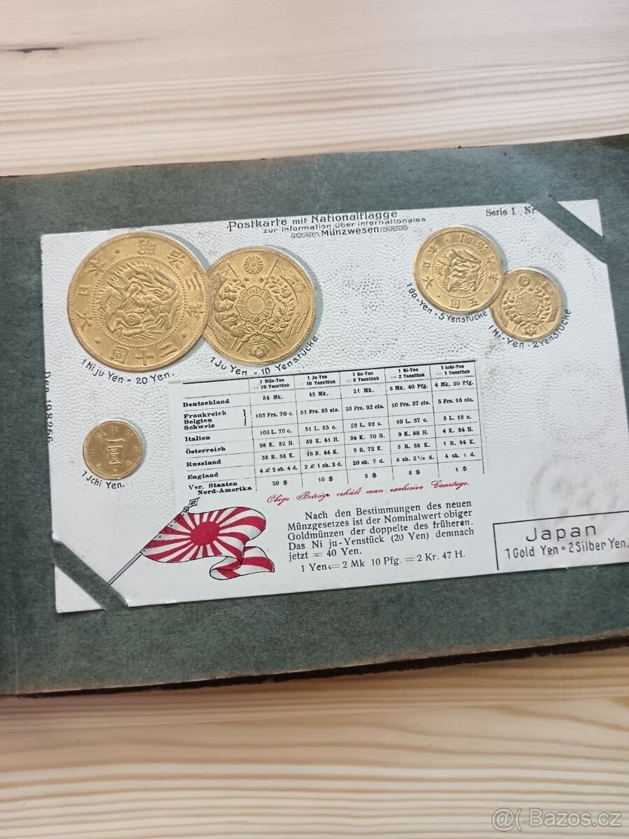 Peníze všech Zemí světa 37 Pohlednic s Mincemi z celého svět - 12