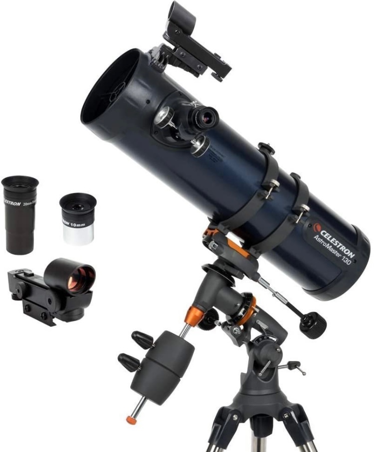 Dalekohled Celestron AstroMaster 130 a okulárový kufřík - 12