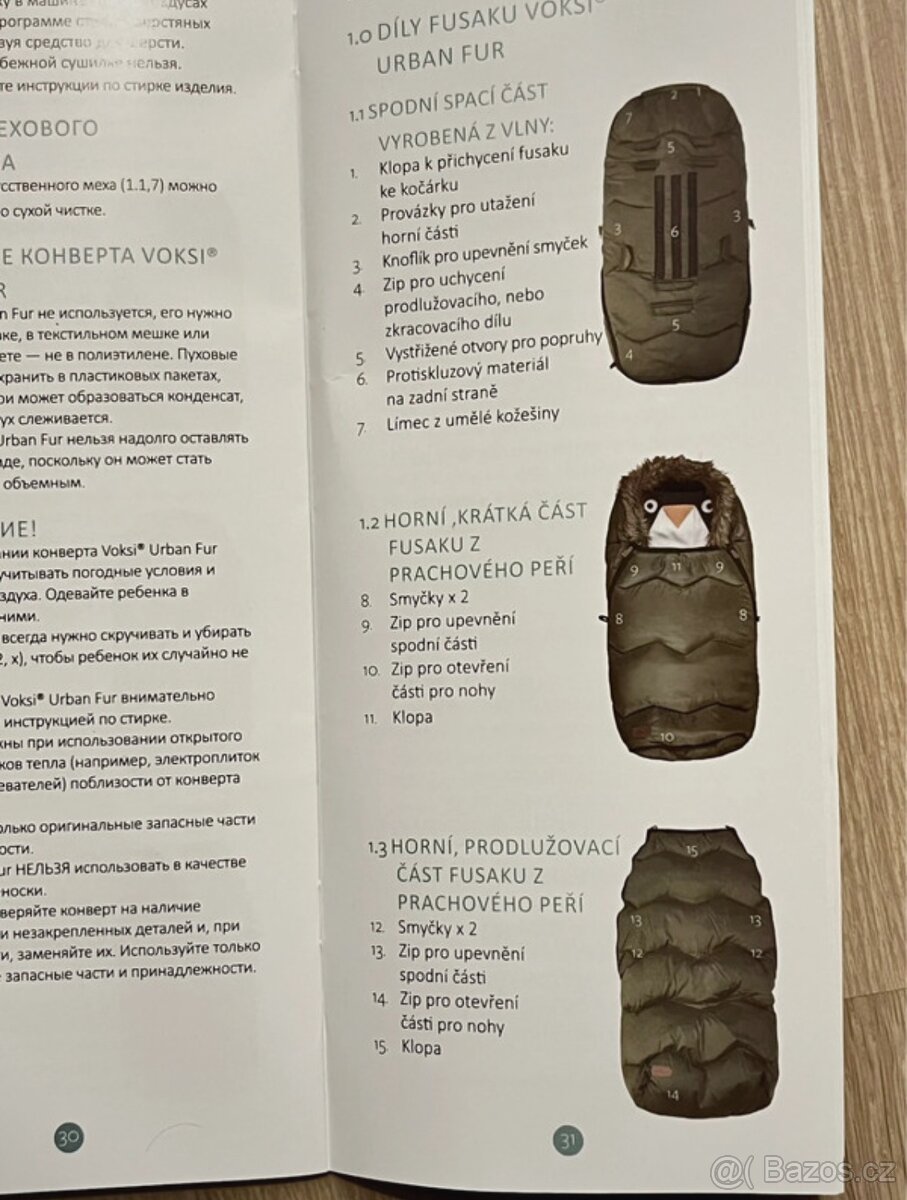 Dětský péřový fusak VOKSI do kočárku - 12