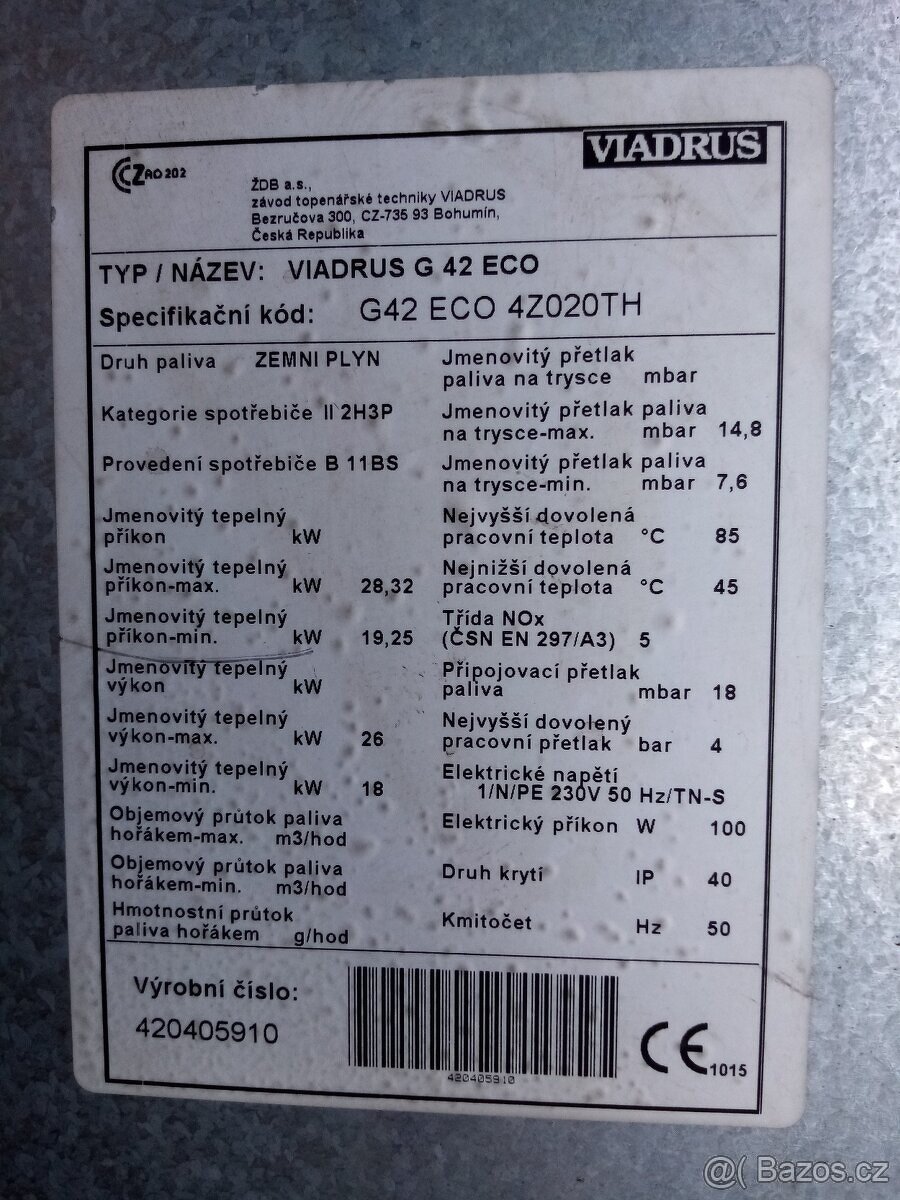 Zapalovací automatika, plynová armatura VIADRUS a DAKON - 12