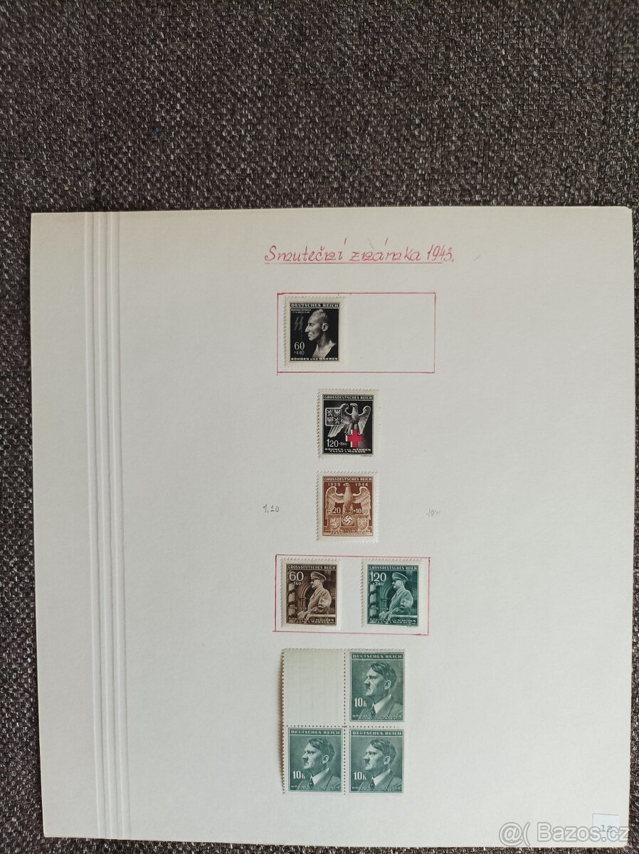 Sbírka známek "Protektorát Čechy a Morava 1938-45" - 12